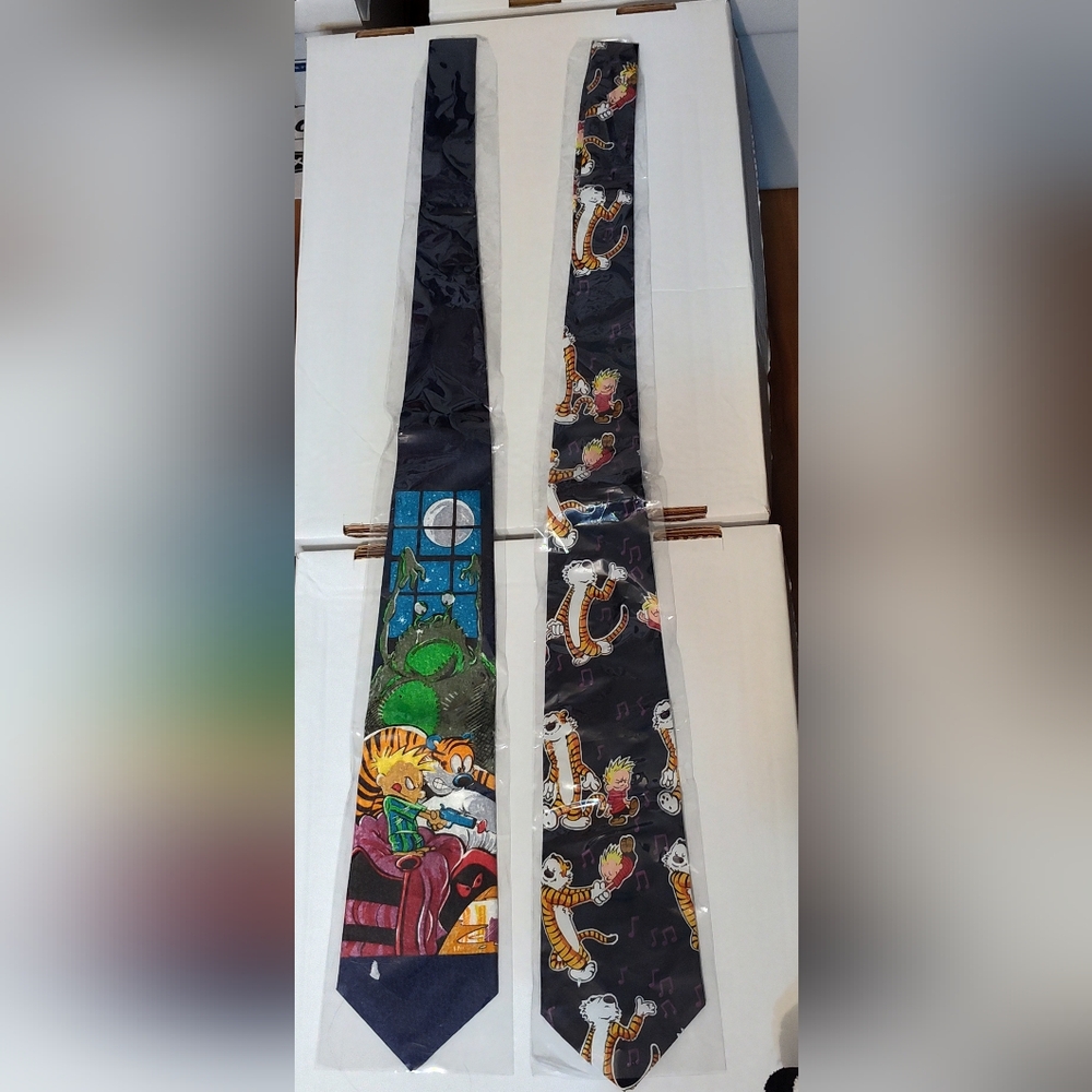 Calvin And Hobbes Colorful, Fun Men's Ties